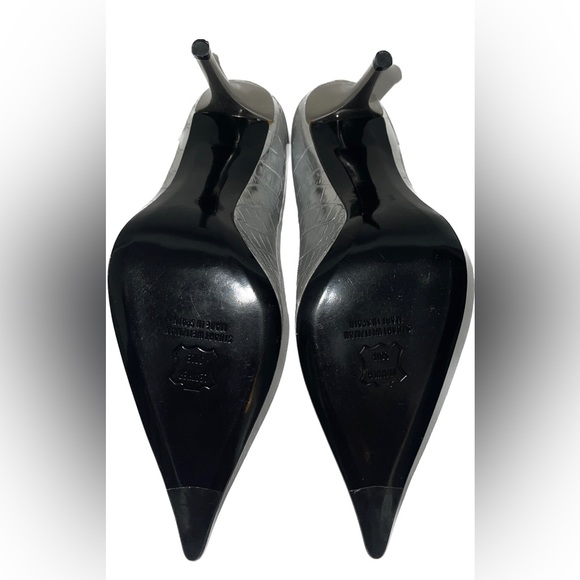 “Stuart Weitzman” Silver Heels - Picture 3 of 3